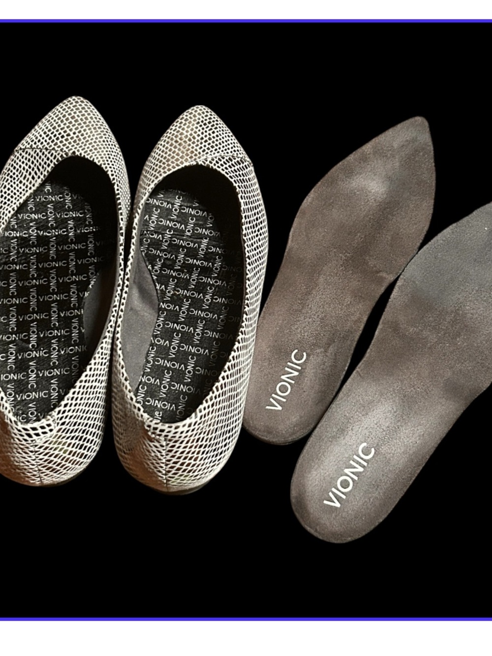 Vionic caballo Women's gunmetal metallic pointed toe comfort flats 9.5 - Picture 8 of 8